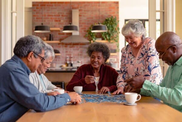 Senior parents enjoying quality time together, celebrating gray hair and confidence.