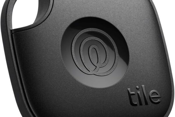 Tile Mate Bluetooth tracker for locating lost items easily.