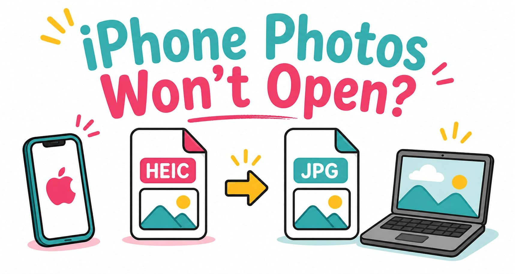 Troubleshooting iPhone photo issues when opening on PC, with tips for fixing image access problems.